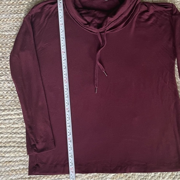 SPLENDID Cowl Neck Burgundy long Sleeve Sweater size S - Picture 7 of 8